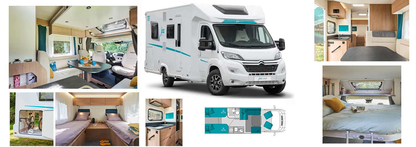 camping-car d’occasion profilé 5 places - lits jumeaux - Image galerie